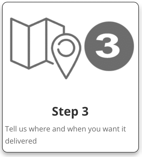 step 3 tell us when and where you want it delivered